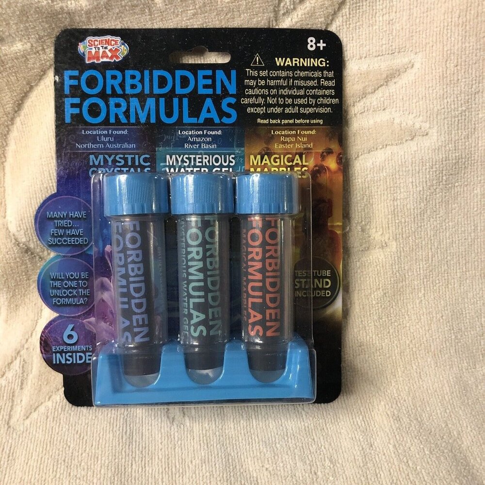 Science To The Max Forbidden Formulas 6 Experiments 3 Test Tubes with Stand